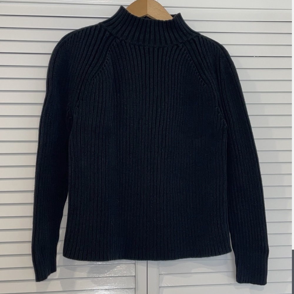 Harolds Sweater XL Black Turtleneck Heavy Cotton Y2K Preppy Designer Vintage